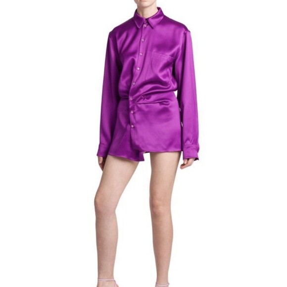 Off-White Dresses & Skirts - Women's Off White Duchesse Twist Shirt Dress in Fuchsia 42 Retail: $900 NWT